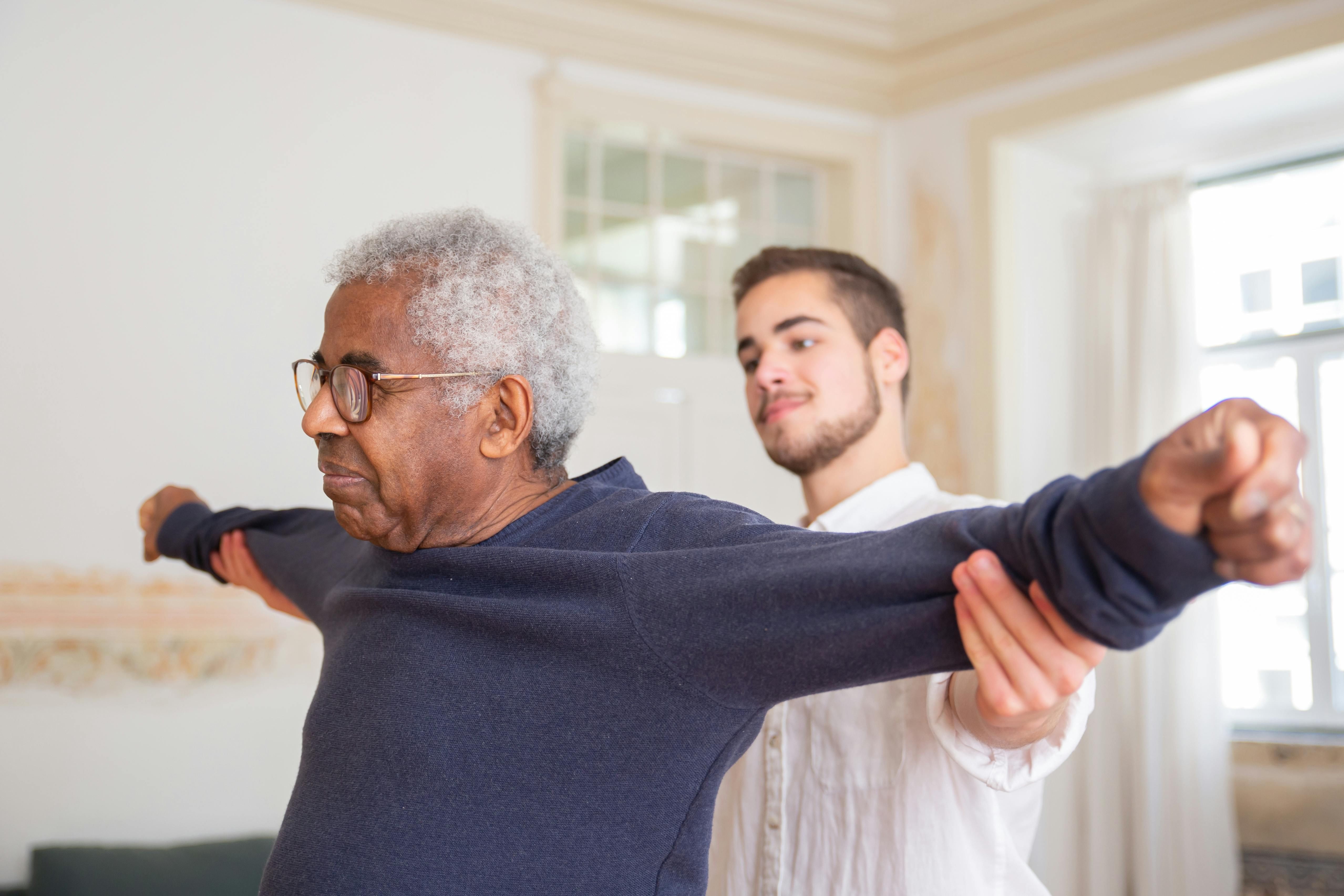 Resident in physical therapy session at The Waters of Shelbyville